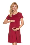 Koszulka nocna Koszula Nocna Ciążowa Model 0198 Bordo - PeeKaBoo - S/M Koszulka nocna Koszula Nocna Ciążowa Model 0198 Bordo - PeeKaBoo - S/M