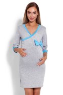 Koszulka nocna Koszula Nocna Ciążowa Model 1681 Grey - PeeKaBoo - XXL Koszulka nocna Koszula Nocna Ciążowa Model 1681 Grey - PeeKaBoo - XXL