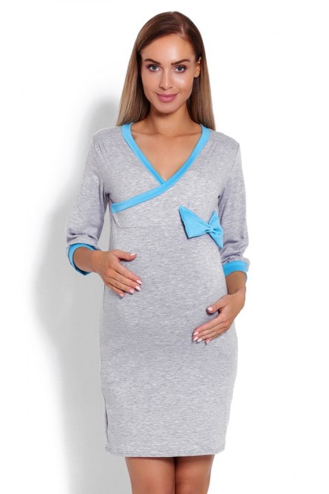 Koszulka nocna Koszula Nocna Ciążowa Model 1681 Grey - PeeKaBoo - S/M Koszulka nocna Koszula Nocna Ciążowa Model 1681 Grey - PeeKaBoo - S/M