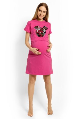 Koszulka nocna Koszula Nocna Model 1625C Amarant - PeeKaBoo - L/XL