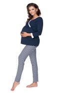 Piżama Ciążowa Model 0150 Navy/White - PeeKaBoo - L/XL