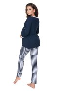 Piżama Ciążowa Model 0150 Navy/White - PeeKaBoo - S/M Piżama Ciążowa Model 0150 Navy/White - PeeKaBoo - S/M