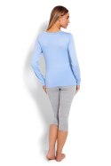 Piżama Damska Ciążowa Model 1679 Sky Blue - PeeKaBoo - L/XL Piżama Damska Ciążowa Model 1679 Sky Blue - PeeKaBoo - L/XL