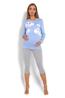 Piżama Damska Ciążowa Model 1679 Sky Blue - PeeKaBoo - S/M