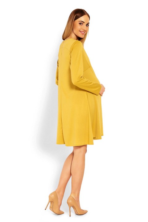 Sukienka Ciążowa Model 1359C Musztard - PeeKaBoo - L/XL Sukienka Ciążowa Model 1359C Musztard - PeeKaBoo - L/XL