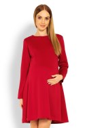 Sukienka Ciążowa Model 1359C Red - PeeKaBoo - XXL Sukienka Ciążowa Model 1359C Red - PeeKaBoo - XXL