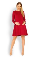Sukienka Ciążowa Model 1359C Red - PeeKaBoo - XXL Sukienka Ciążowa Model 1359C Red - PeeKaBoo - XXL
