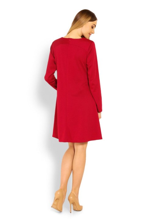 Sukienka Ciążowa Model 1359C Red - PeeKaBoo - XXL Sukienka Ciążowa Model 1359C Red - PeeKaBoo - XXL