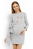 Sukienka Ciążowa Model 1624C Light Grey - PeeKaBoo - L/XL
