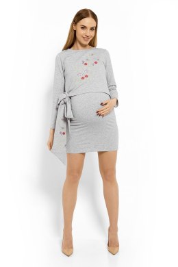 Sukienka Ciążowa Model 1624C Light Grey - PeeKaBoo - S/M