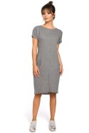Sukienka Model B050 Grey - BeWear - S Sukienka Model B050 Grey - BeWear - S