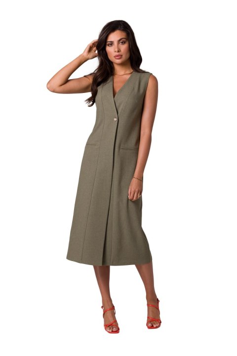 Sukienka Model B254 Oliwka - BeWear - S