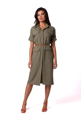 Sukienka Model B258 Oliwka - BeWear - M