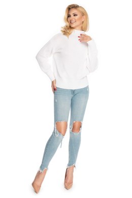Sweter Damski Model 70035 Denim Cream - PeeKaBoo - uniwersalny
