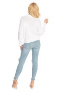 Sweter Damski Model 70035 Denim Cream - PeeKaBoo - uniwersalny Sweter Damski Model 70035 Denim Cream - PeeKaBoo - uniwersalny