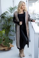Sweter Kardigan Model 30087 Black/Cappuccino - PeeKaBoo - uniwersalny