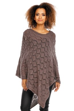 Sweter Poncho model 30012C Mocca - PeeKaBoo - uniwersalny