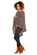 Sweter Poncho model 30012C Mocca - PeeKaBoo - uniwersalny Sweter Poncho model 30012C Mocca - PeeKaBoo - uniwersalny