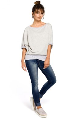 Bluza Damska Model B048 Popiel - BeWear - 2XL/3XL