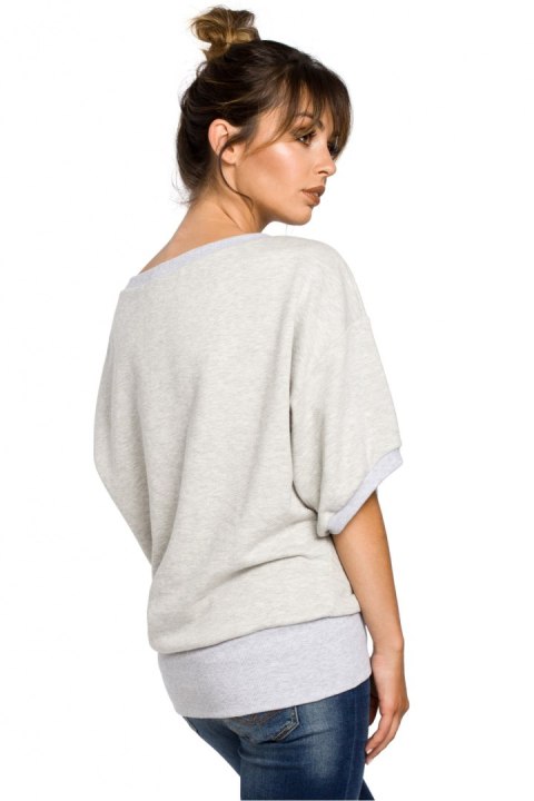 Bluza Damska Model B048 Popiel - BeWear - 2XL/3XL Bluza Damska Model B048 Popiel - BeWear - 2XL/3XL