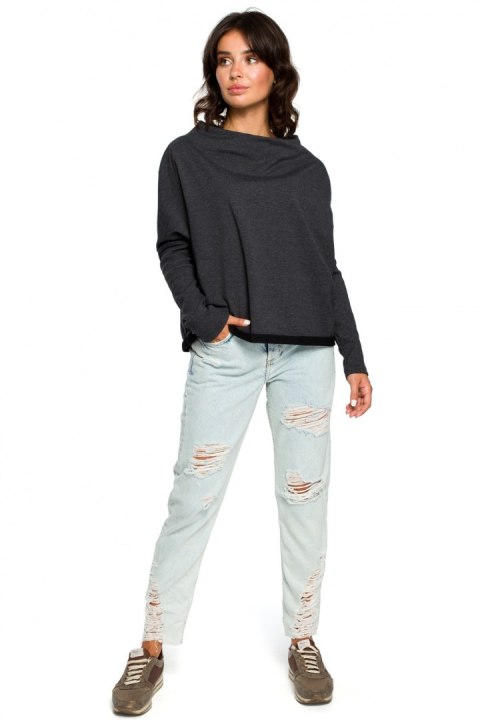 Bluza Damska Model B094 Grafit - BeWear - L/XL Bluza Damska Model B094 Grafit - BeWear - L/XL