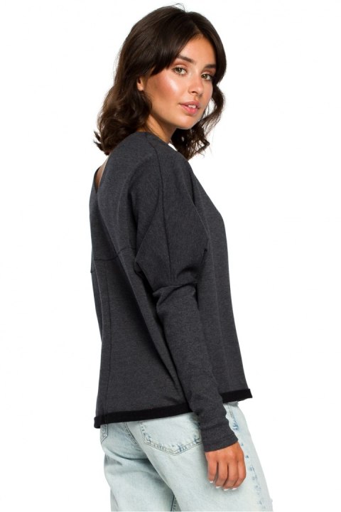 Bluza Damska Model B094 Grafit - BeWear - L/XL Bluza Damska Model B094 Grafit - BeWear - L/XL