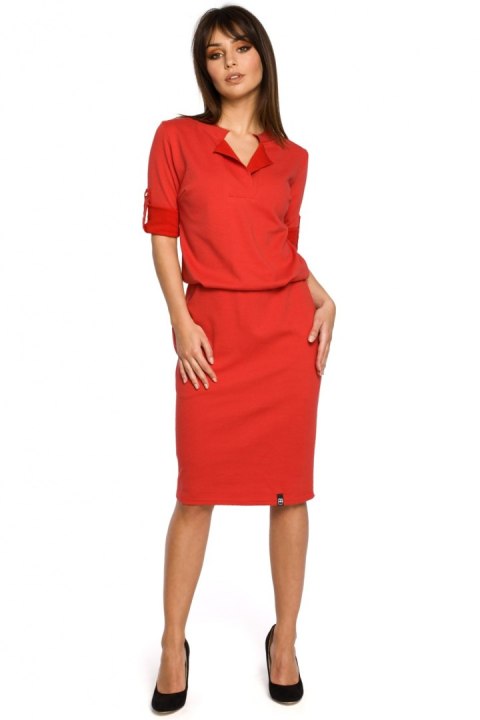 Sukienka Model B056 Red - BeWear - L Sukienka Model B056 Red - BeWear - L