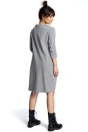 Sukienka Model B070 Grey - BeWear - M Sukienka Model B070 Grey - BeWear - M