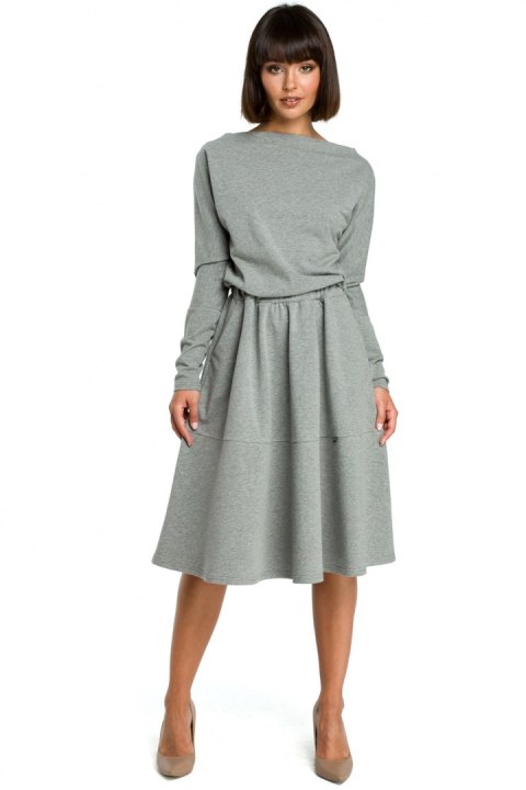 Sukienka Model B087 Grey - BeWear - L Sukienka Model B087 Grey - BeWear - L