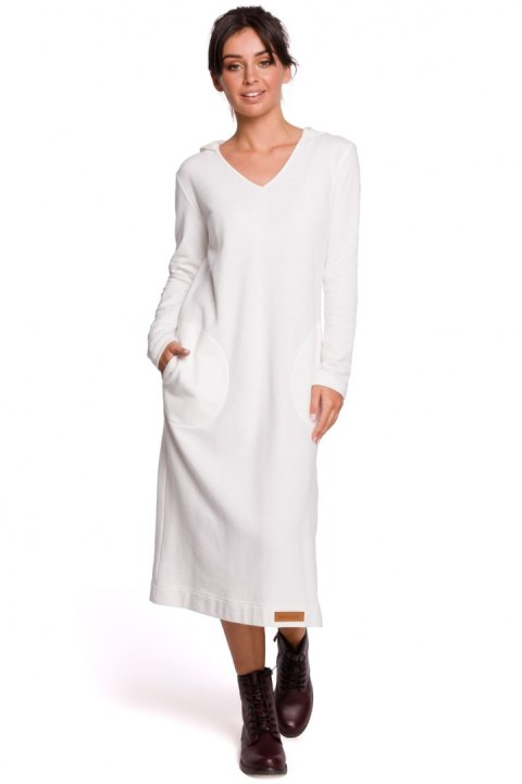 Sukienka Model B128 Ecru - BeWear - L Sukienka Model B128 Ecru - BeWear - L