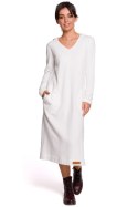 Sukienka Model B128 Ecru - BeWear - M Sukienka Model B128 Ecru - BeWear - M