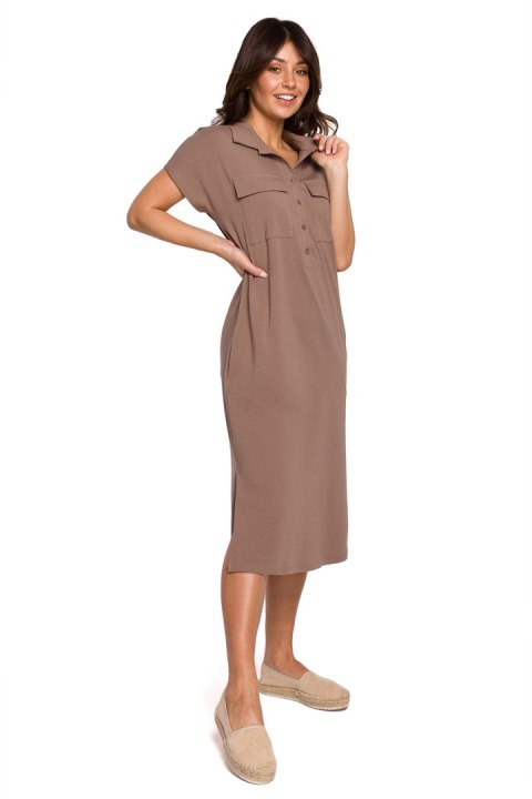 Sukienka Model B222 Cacao - BeWear - L Sukienka Model B222 Cacao - BeWear - L
