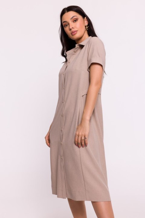 Sukienka Model B282 Beige - BeWear - L Sukienka Model B282 Beige - BeWear - L