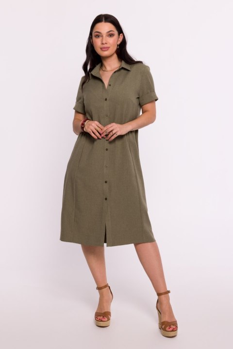 Sukienka Model B282 Oliwka - BeWear - L Sukienka Model B282 Oliwka - BeWear - L
