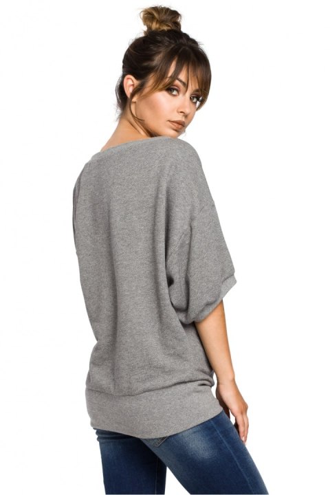 Bluza Damska Model B048 Grey - BeWear - S/M Bluza Damska Model B048 Grey - BeWear - S/M