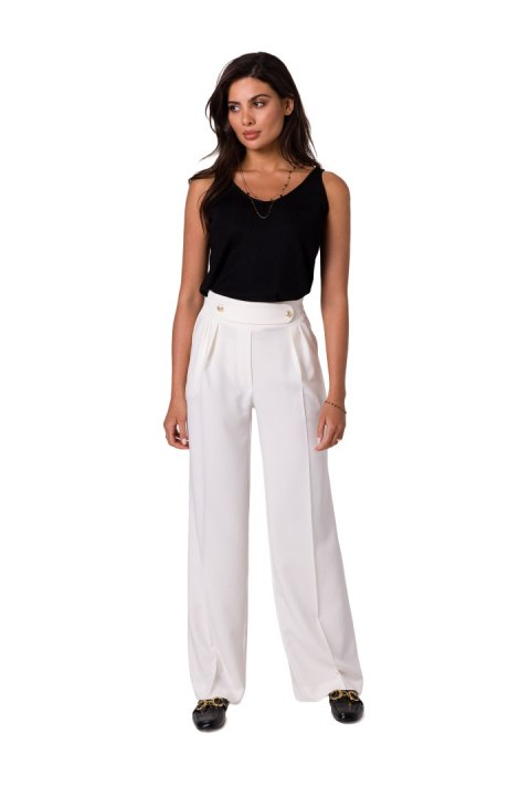 Spodnie Damskie Model B252 Śmietana - BeWear - XL Spodnie Damskie Model B252 Śmietana - BeWear - XL