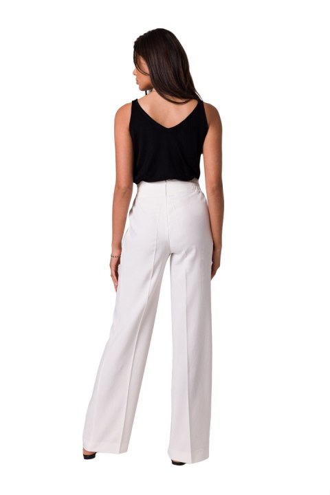 Spodnie Damskie Model B252 Śmietana - BeWear - s Spodnie Damskie Model B252 Śmietana - BeWear - s