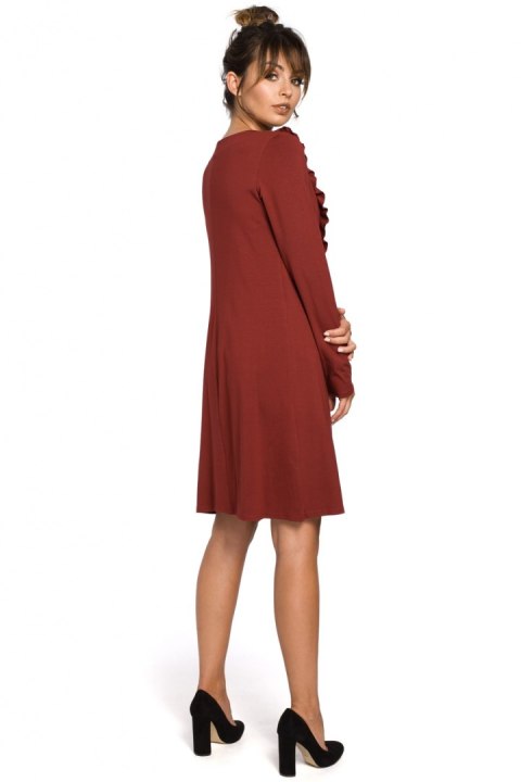 Sukienka Model B053 Bordo - BeWear - M Sukienka Model B053 Bordo - BeWear - M