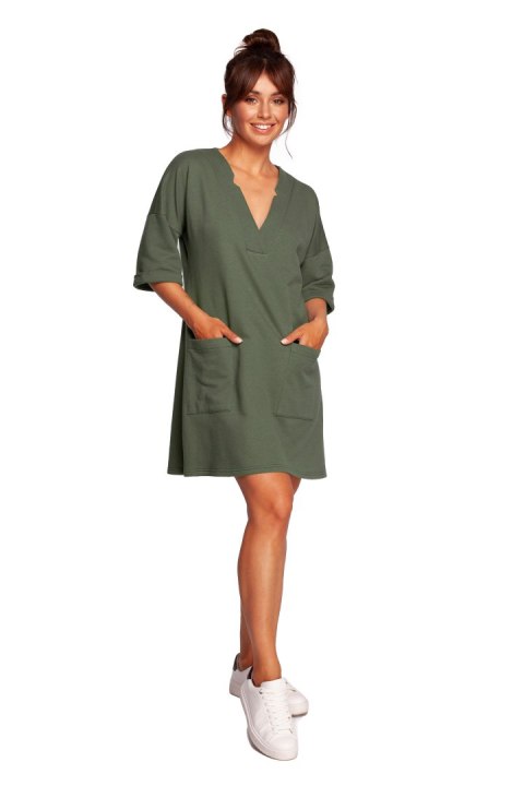 Sukienka Model B233 Khaki - BeWear - 2XL/3XL Sukienka Model B233 Khaki - BeWear - 2XL/3XL
