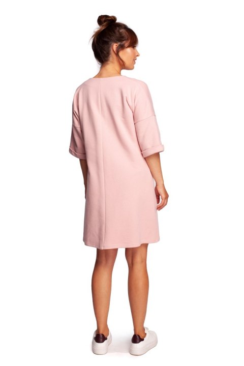 Sukienka Model B233 Powder Pink - BeWear - 2XL/3XL Sukienka Model B233 Powder Pink - BeWear - 2XL/3XL