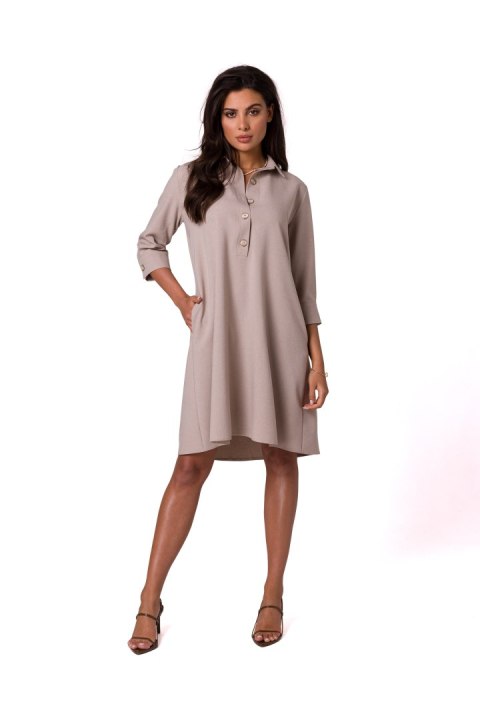 Sukienka Model B257 Beige - BeWear - M Sukienka Model B257 Beige - BeWear - M