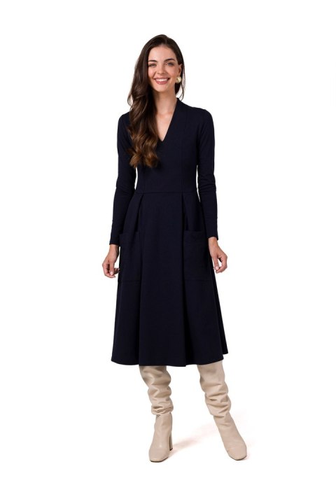 Sukienka Model B266 Navy - BeWear - M Sukienka Model B266 Navy - BeWear - M
