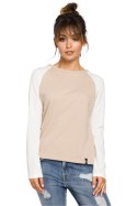 Bluzka Model B047 Beige - BeWear - XL Bluzka Model B047 Beige - BeWear - XL