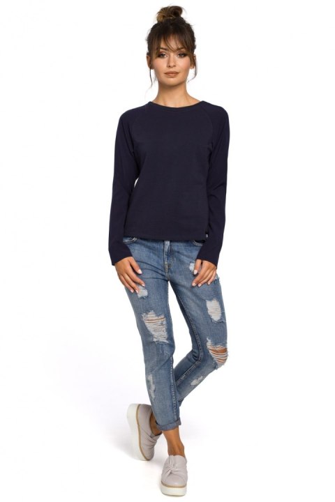 Bluzka Model B047 Navy - BeWear - L Bluzka Model B047 Navy - BeWear - L