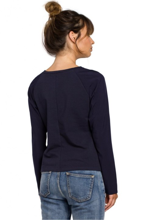 Bluzka Model B047 Navy - BeWear - M Bluzka Model B047 Navy - BeWear - M