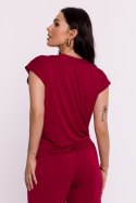 Bluzka Model B288 Bordo - BeWear - S Bluzka Model B288 Bordo - BeWear - S