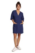 Sukienka Model B233 Atrament - BeWear - S/M Sukienka Model B233 Atrament - BeWear - S/M