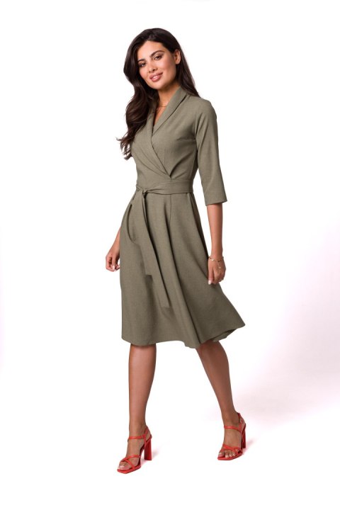 Sukienka Model B255 Oliwka - BeWear - L Sukienka Model B255 Oliwka - BeWear - L