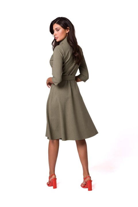 Sukienka Model B255 Oliwka - BeWear - M Sukienka Model B255 Oliwka - BeWear - M