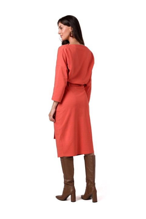 Sukienka Model B269 Cegła - BeWear - s Sukienka Model B269 Cegła - BeWear - s